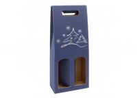     KERSTBOOM BLAUW Bottle Box 2-fles