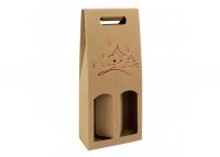     KERSTBOOM NATUREL Bottle Box 2-fles